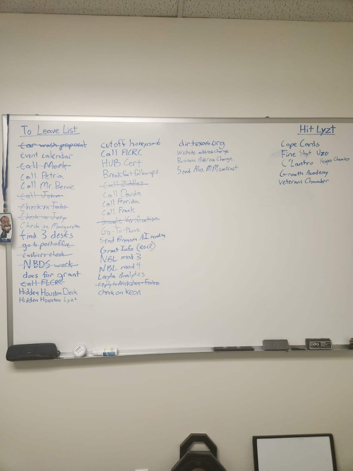 Fresh Tech Solutionz original ToLeave List